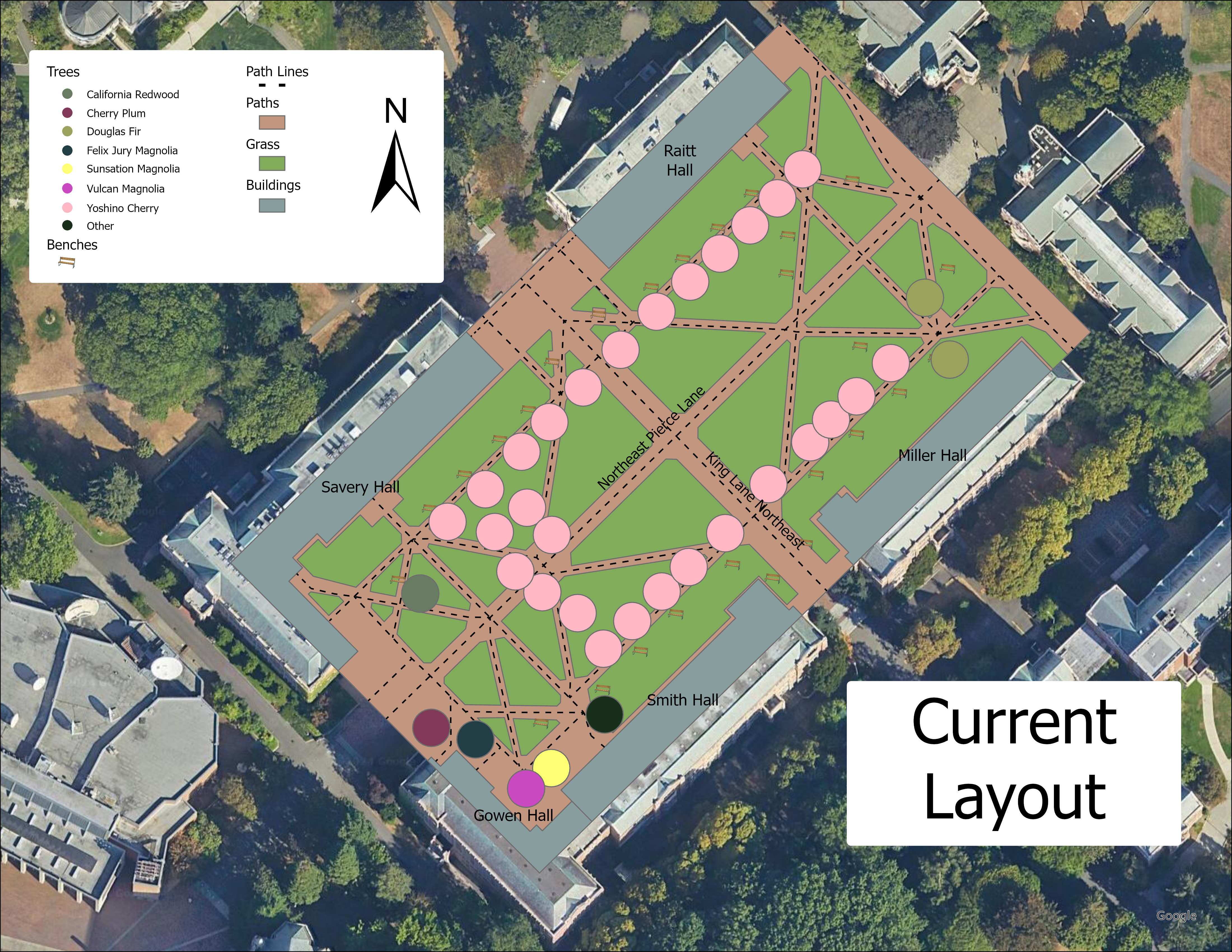 Digitized Version of the Current, Actual Layout of the Quad